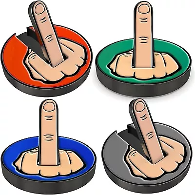 4 Pack Middle Finger Golf Ball Marker With Magnetic Hat Clip Foursomes Combo Set • $24.99