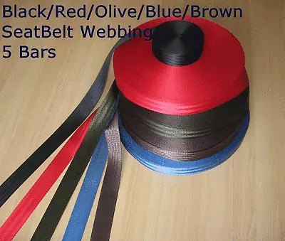 10 Meters ROLL 2  SEAT BELT SAFETY STRAP WEBBING  COLORS For Choose • $15.99