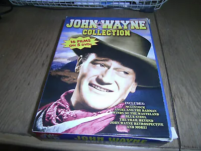 John Wayne 5 DVD's Collection Box Set 16 Films Like New Played Once • $7.75
