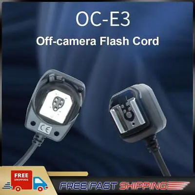 OC-E3 Off Camera Flash Cable Hot Shoe Cord Sync Remote Focus Cable For Canon • £16.31