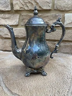 Vintage Antique FB Rogers Silver Company 1883 Style Silverplate Coffee Tea Pot • $35