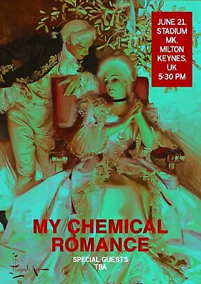 My Chemical Romance Concert Poster/print Uk Stadium Mk Milton Keynes Gerard Way • $15