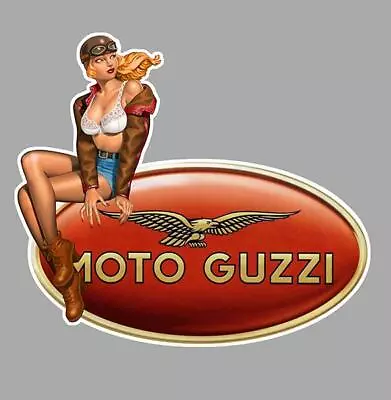  MOTO GUZZI Left Pin Up Left Laminated Vinyl Sticker • $6.22