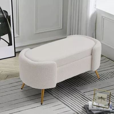 £82.95 • Buy Shaggy Lounge Accent Chair Window Seat Bed End Stool Bench Sofa Pouffe Ottoman
