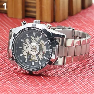 $28.39 • Buy  Men Watches Automatic Mechanical Stainless Steel Watch Sport Wristwatches NEW