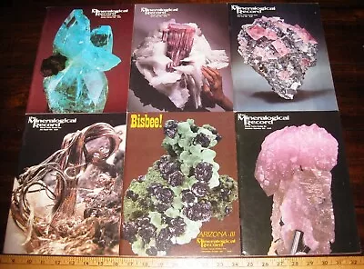 MINERALOGICAL RECORD MAGAZINE 1981  Vol 12 All 6 Issues Complete Mineralogy Mine • $39.95