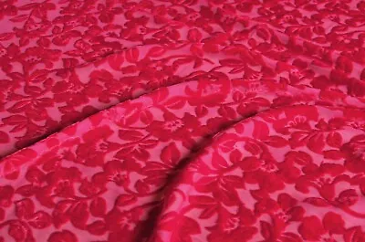 3.5 Yd/ Vintage Mulberry Silk Velvet Devore Fabric Luxury Uzbek Oriental Cloth • $105