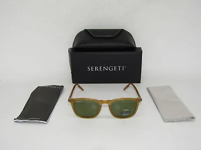 Serengeti Delio Polarized Sunglasses Shiny Honey/Green 8855 • $129.98