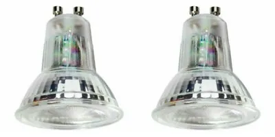 2 X Megaman 142220E Dimmable LED GU10 Bulb /Lamp 4.7 Watt 2800K Warm White Glass • £10.75