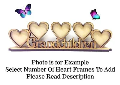 GRANDCHILDREN Build Your Own Wooden MDF Photo Frame Mothers Day PL54 - OPTIONS • £9.49