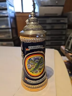 Moselle River Valley Beer Stein 8 Inch Featuring Koln Munchen Berlin Frankfur • $10