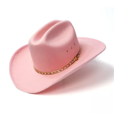 NEW! Western Express Faux Felt Cowboy Hat - Elastic - Adult Or Kids - PINK • $54.95