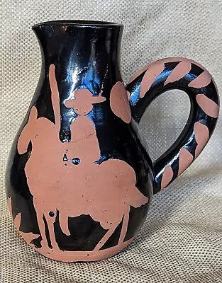 Pablo Picasso Madoura Picador Pitcher Red Earthenware Black Enamel A.R. 162 • $4824