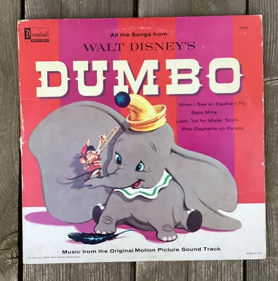 Walt Disney’s DUMBO Motion Picture Soundtrack LP #1204 From 1959 • $6.50