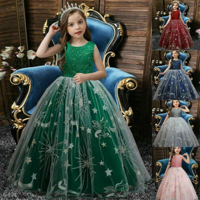 £4.72 • Buy Kids Girls Baby Star Print Princess Party Dress Bridesmaid Wedding Tutu Dresses 