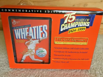 Mark Mcgwire St Louis Cardinals Wheaties Mini Box 75 Years Of Champions 24k Gold • $3.08