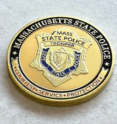 MASSACHUSETTS MA MASS STATE POLICE Officer Trooper Challenge Coin • $19.91