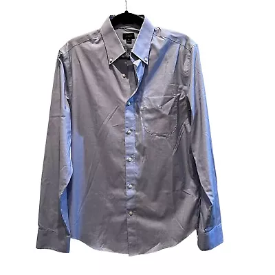 J Crew Blue Button Down Shirt Mens Medium Long Sleeve Pocket Classic • $9.74