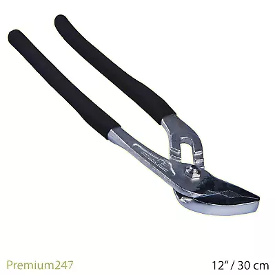 12in /30cm Water Pump Pliers Plumbers Wrench Adjustable Swan Neck Box Joint Grip • £6.49