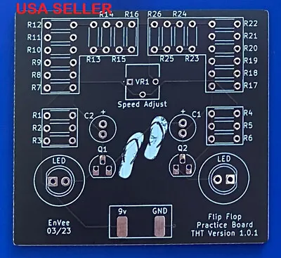 Electronics Soldering Practice Circuit Board Kit - Adjustable Flip Flop Circuit • $7.49