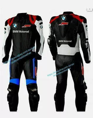 Bmw Leather Suit Motorrad Motorcycle Blue Suit Motorbike Leder Suit Biker Racing • $323.18