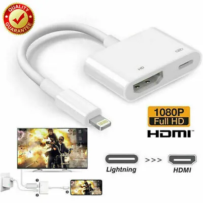 8 Pin Data To HDMI Digital AV Cable Adapter For IPhone IPad And IPod Models • $8.48