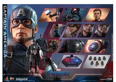 Hot Toys Captain America Avengers Endgame 1:6 Scale Figure Chris Evans MMS536 • $300