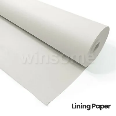Lining Paper For Walls Plain White Thick Paintable Shield For New Damaged Walls • £6.98