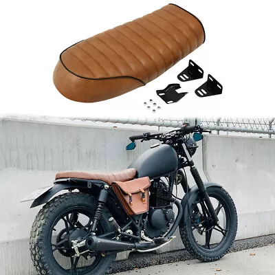 Flat Brat Motorcycle Cafe Racer Vintage Seat Saddle For Suzuki GN125 GN250 GN400 • $54.11