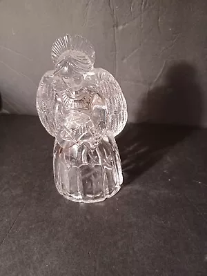 Vtg Mikasa Crystal Christmas Angel Candle Holder • $13