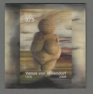 AUSTRIA 2008 Hologram 3D Stamp Venus Of Willendorf  Um/MNH SG 2938 • $8.70