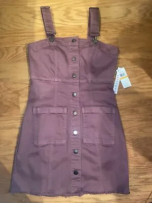 Tinseltown Overalls Dress Macys Juniors Denim In Purple Size Small • $12.50