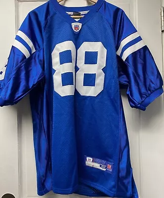 Vintage Reebok NFL Indianapolis Colts Marvin Harrison Blue Jersey Size 48 • $104.99