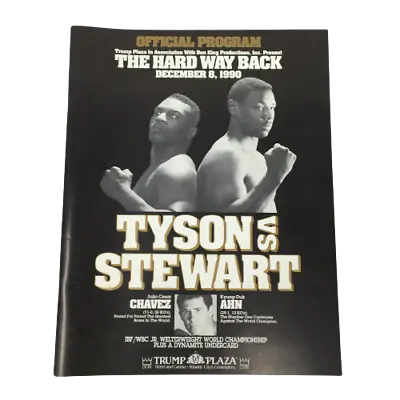 Tyson Vs Stewart The Hard Way Back December 8 1990 Official Program Trump Plaza • $24.99