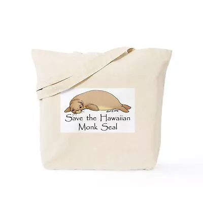 CafePress Monk Seal Natural Canvas Tote Bag Cloth Shopping Bag (261576725) • $10.99