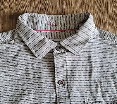Tommy Bahama Short Sleeve Button Up Men's Shirt 100% Silk Size Large • $18.95