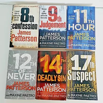 James Patterson Books Women's Murder Club Small Paperback Bundle X6 Thriller • $40.11