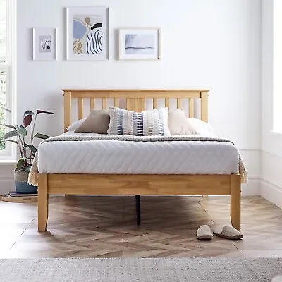 Oak Wooden Shaker Style Bed Frame Double/King By Time4Sleep • £269