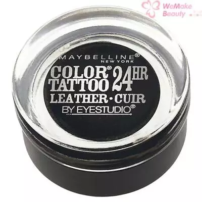 Maybelline Color Tattoo Leather 24 Hour Cream Eyeshadow 100 Dramatic Black • $7.95