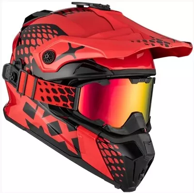 CKX TITAN SNOWMOBILE HELMET VIPER RED NWT 2 SETS OF GOGGLES Xl • $356.95