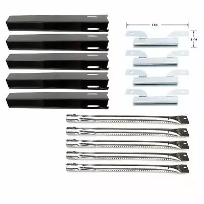 Brinkmann Gas Grill Parts 5 Gas Grill Burners 4 Crossover Tubes 5 Heat Plats New • $46.83
