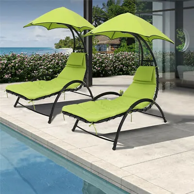 £66.93 • Buy Heavy Duty Chair Lounger Swing Hammock Sun Seat Garden Outdoor With Sun Shade