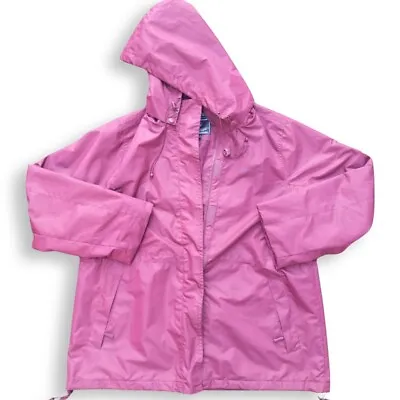 MOUNTAIN WAREHOUSE Womens Hooded Windbreaker Jacket UK 18 Burgundy • £10