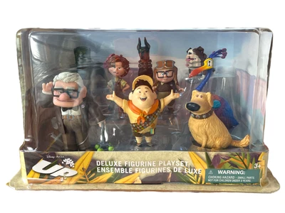 $44.99 • Buy Disney Pixar’s UP Deluxe Figurine Play Set 9 Figures  Young Carl And Ellie