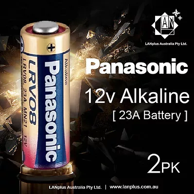 Genuine 2 X Panasonic A23 Alkaline Remote Batteries 12V LRV08 MN21 23A Battery • $6.45