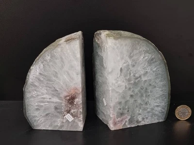£55 • Buy AB56) Agate Quartz Crystal Bookends Natural