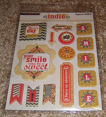 My Mind's Eye Indie Chic Ginger  Direction  Layered Stickers. • $1.59