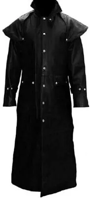 Men's Leather Coat Stylish Handmade Motorcycle Bomber Biker Lambskin Coat Black • $179.99