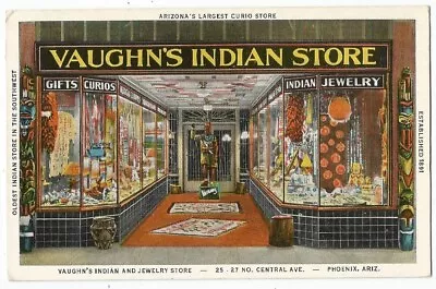 Phoenix AZ Arizona 1920 Postcard Vaughn's Indian Store • $8.99