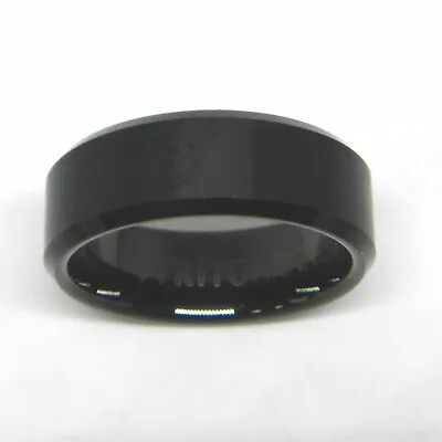 Triton / Fg Men's 8.0mm Comfort Fit Black Tungsten Carbide Wedding Band Ring • $45